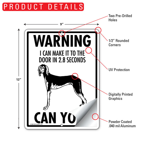 Saluki! Make It To Fence or Door Signs (9" x 12")