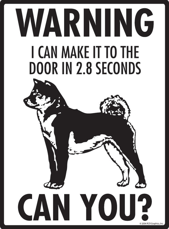 Shiba Inu Make It To Fence or Door Signs (9" x 12")