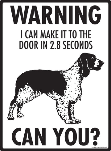 Welsh Springer Spaniel! Make It To Fence or Door Aluminum Sign - 9x12 Inch, Weatherproof Yard - 0