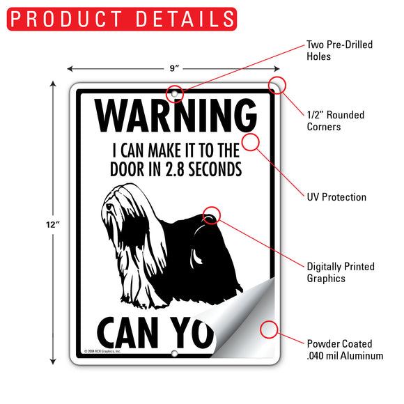 Tibetan Terrier! Make It To Fence or Door Signs (9" x 12")