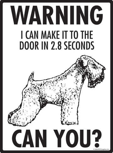 Wheaten Terrier! Make It To Fence or Door Aluminum Sign - 9x12 Inch, Weatherproof Yard - 0