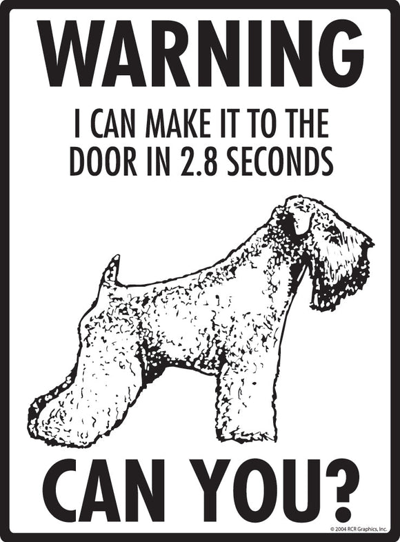 Wheaten Terrier Make It To Fence or Door Signs (9" x 12")