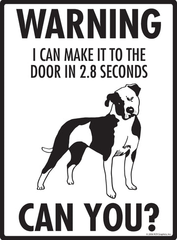 American Bulldog! Make It To Fence or Door Aluminum Sign - 9x12 Inch, Weatherproof, Yard - 0