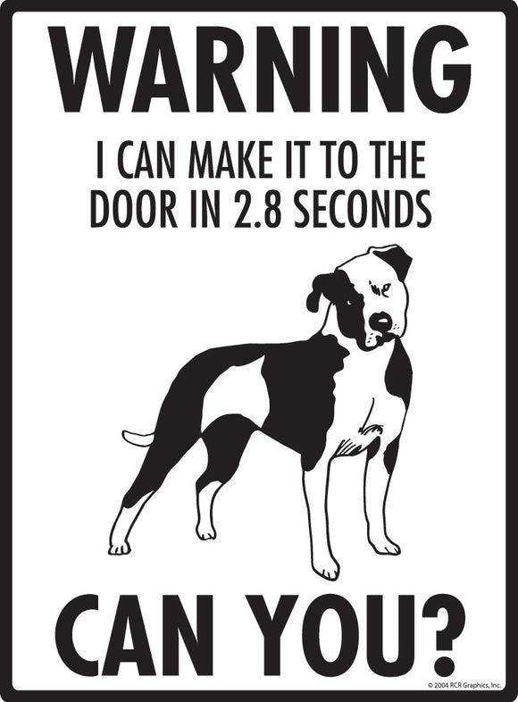 American Bulldog Make It To Fence or Door Signs (9" x 12")