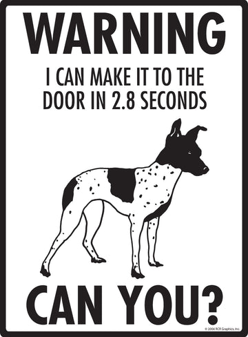 American Hairless Terrier! Make It To Fence or Door Aluminum Sign - 9x12 Inch, Weatherproof, Yard - 0