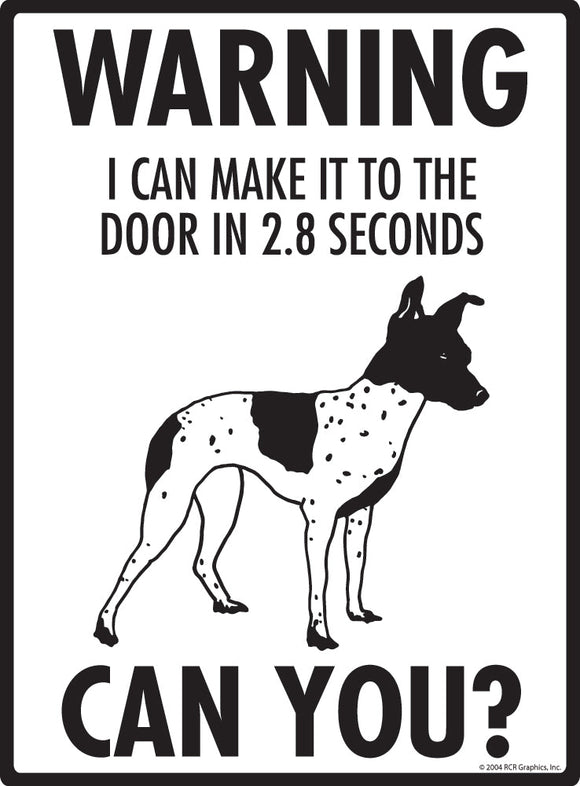 American Hairless Terrier Make It To Fence or Door Signs (9" x 12")