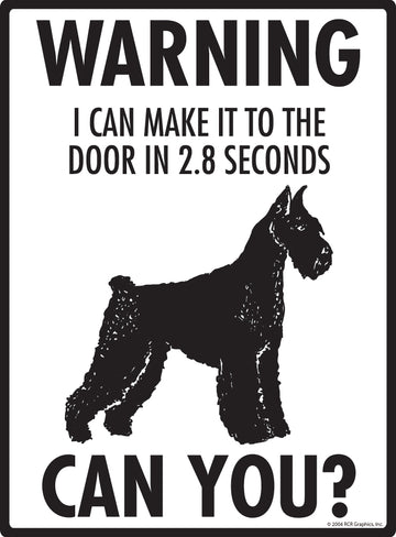 Giant Schnauzer! Make It To Fence or Door Aluminum Sign - 9x12 Inch, Weatherproof Yard - 0