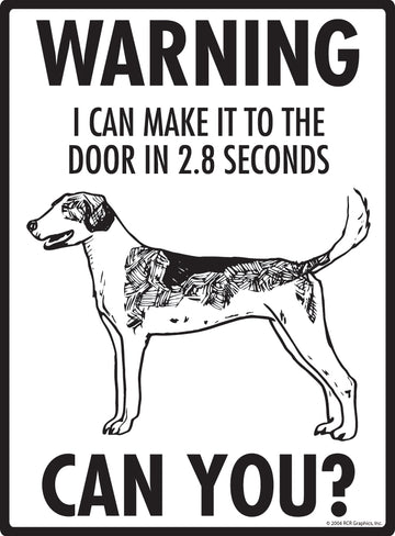 American Foxhound! Make It To Fence or Door Aluminum Sign - 9x12 Inch, Weatherproof, Yard - 0