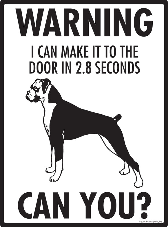 Boxer (Natural Ears)! Make It To Fence or Door Signs (9" x 12")