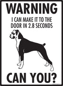 Boxer (Natural Ears) Make It To Fence or Door Signs (9" x 12")-3