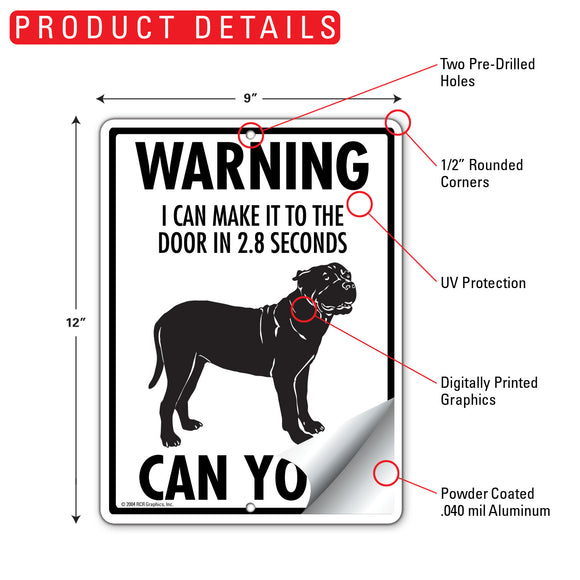 Presa Canario! Make It To Fence or Door Signs (9" x 12")