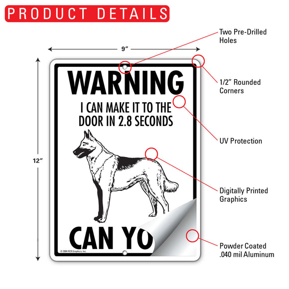 Belgian Malinois! Make It To Fence or Door Signs (9" x 12")