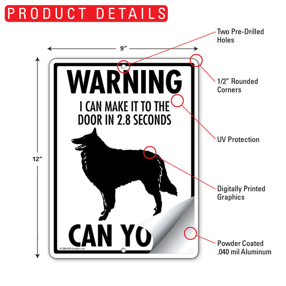 Belgian Sheepdog! Make It To Fence or Door Signs (9" x 12")