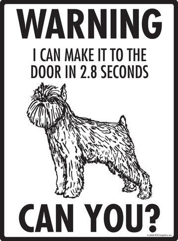 Brussels Griffon! Make It To Fence or Door Aluminum Sign - 9x12 Inch, Weatherproof, Yard - 0