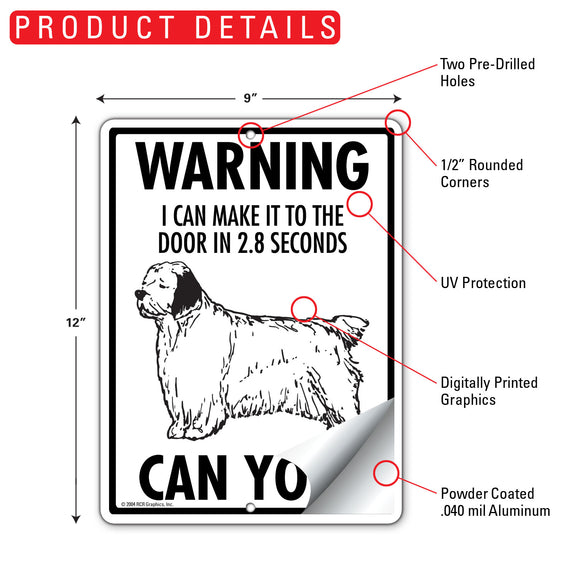 Clumber Spaniel! Make It To Fence or Door Signs (9" x 12")