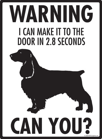 Field Spaniel! Make It To Fence or Door Aluminum Sign - 9x12 Inch, Weatherproof Yard - 0