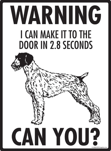 German Wirehaired Pointer! Make It To Fence or Door Aluminum Sign - 9x12 Inch, Weatherproof Yard - 0