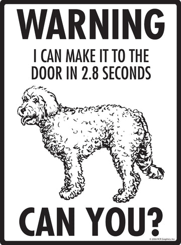 Goldendoodle! Make It To Fence or Door Aluminum Sign - 9x12 Inch, Weatherproof Yard - 0