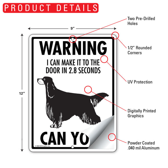 Gordon Setter! Make It To Fence or Door Signs (9" x 12")