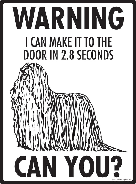Komondor Make It To Fence or Door Signs (9" x 12")