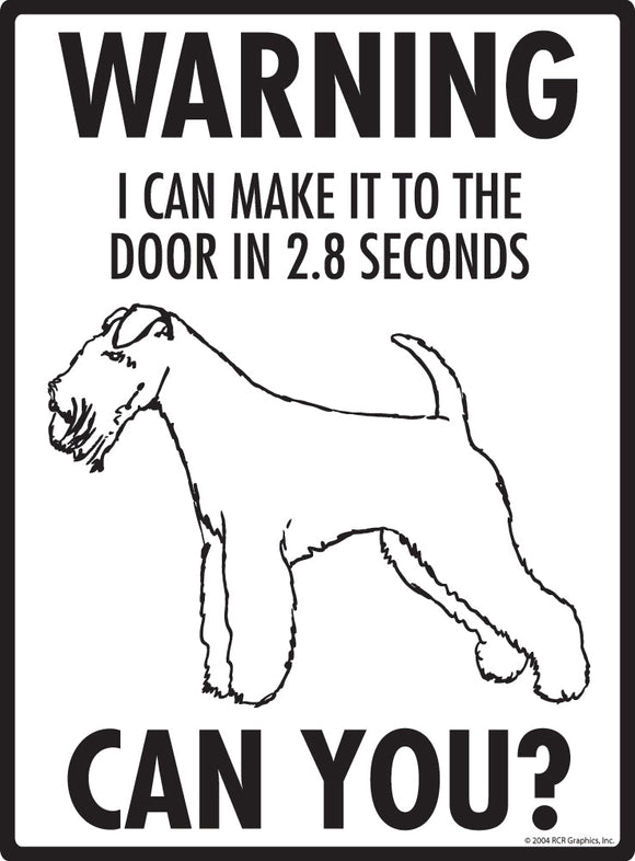 Lakeland Terrier Make It To Fence or Door Signs (9" x 12")