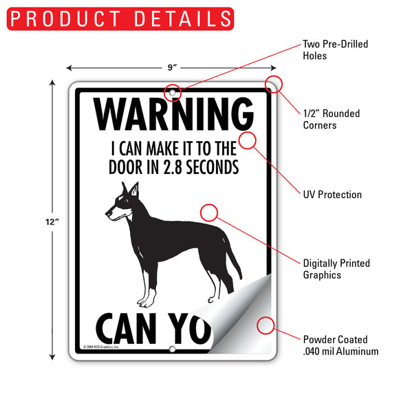 Manchester Terrier! Make It To Fence or Door Signs (9" x 12")