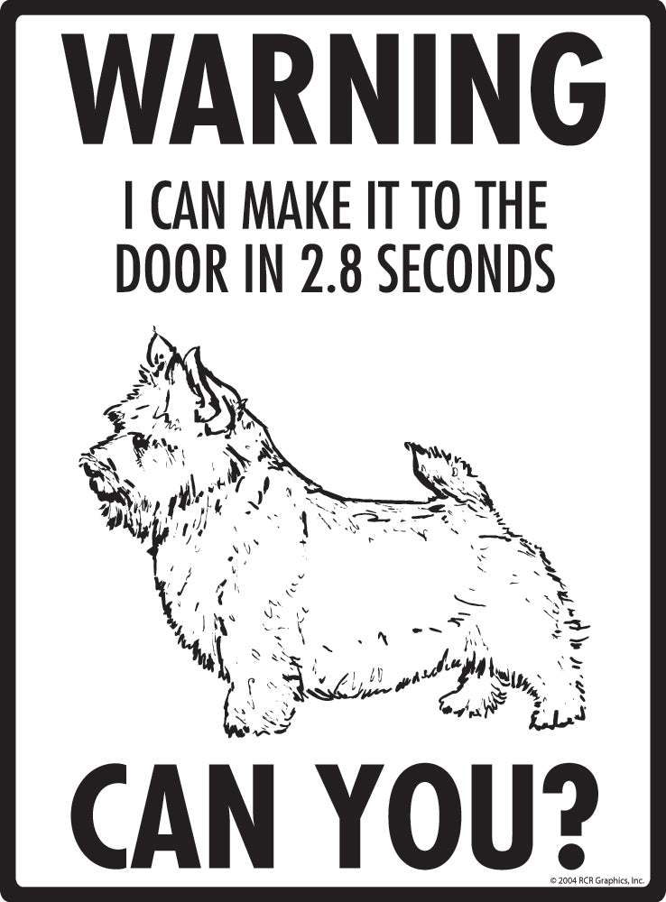 Norwich Terrier Make It To Fence or Door Signs (9" x 12")