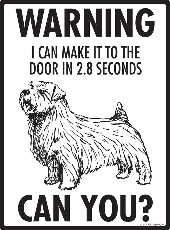 Norfolk Terrier Make It To Fence or Door Signs (9" x 12")