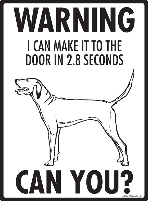 Redbone Coonhound! Make It To Fence or Door Signs (9" x 12")