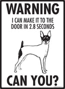 Toy Fox Terrier Make It To Fence or Door Signs (9" x 12")-3