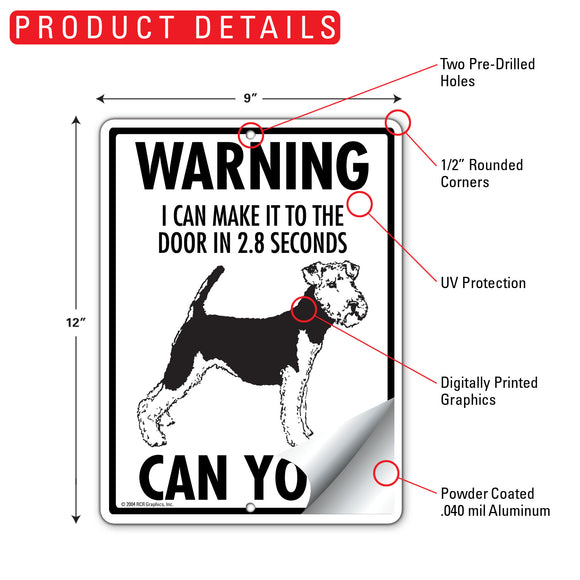 Welsh Terrier! Make It To Fence or Door Signs (9" x 12")