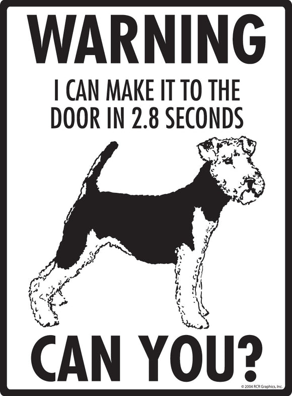Welsh Terrier Make It To Fence or Door Signs (9" x 12")