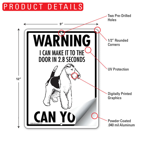 Wire Fox Terrier! Make It To Fence or Door Signs (9" x 12")