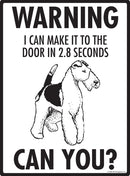 Wire Fox Terrier Make It To Fence or Door Signs (9" x 12")-3