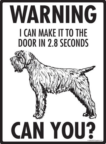 Wirehaired Pointing Griffon! Make It To Fence or Door Aluminum Sign - 9x12 Inch, Weatherproof Yard - 0