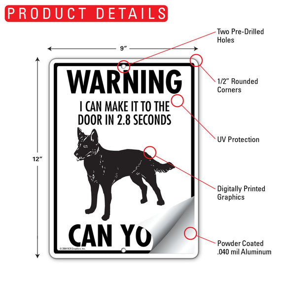 Australian Kelpie! Make It To Fence or Door Signs (9" x 12")