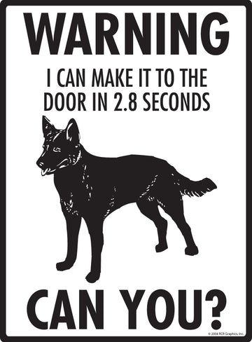 Australian Kelpie! Make It To Fence or Door Aluminum Sign - 9x12 Inch, Weatherproof, Yard - 0