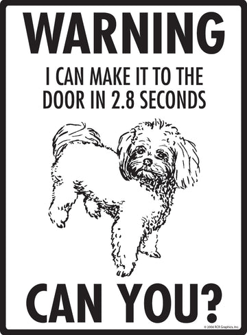 Peekapoo! Make It To Fence or Door Aluminum Sign - 9x12 Inch, Weatherproof Yard - 0