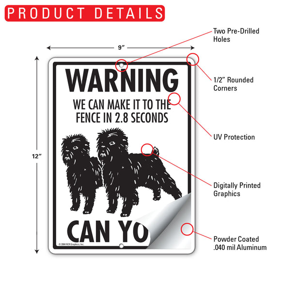 Affenpinscher! Make It To Fence or Door Signs (9" x 12")