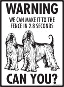 Afghan Hound Make It To Fence or Door Signs (9" x 12")-4