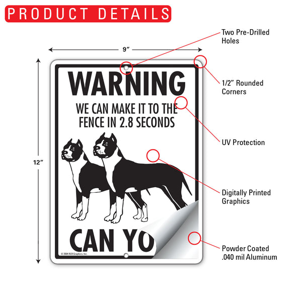 American Staffordshire Terrier! Make It To Fence or Door Signs