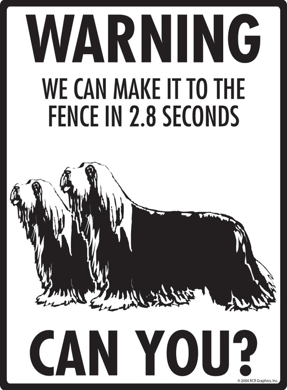 Bearded Collie! Make It To Fence or Door Signs (9" x 12")