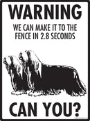 Bearded Collie Make It To Fence or Door Signs (9" x 12")-4