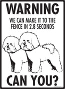 Bichon Frise Make It To Fence or Door Signs (9" x 12")-4