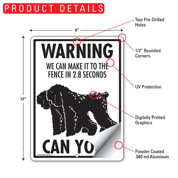 Black Russian Terrier! Make It To Fence or Door Signs (9" x 12")