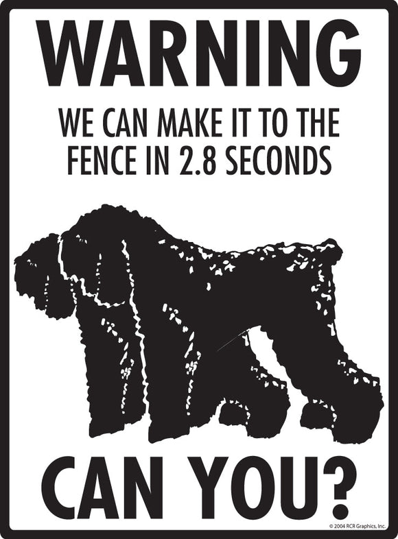 Black Russian Terrier Make It To Fence or Door Signs (9" x 12")
