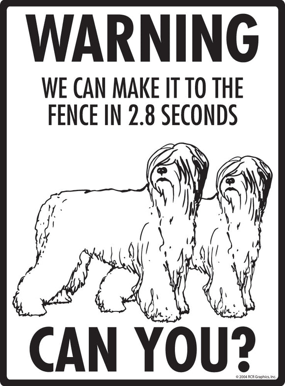 Briard Make It To Fence or Door Signs (9" x 12")