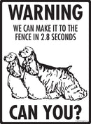 Cocker Spaniel Make It To Fence or Door Signs (9" x 12")-4
