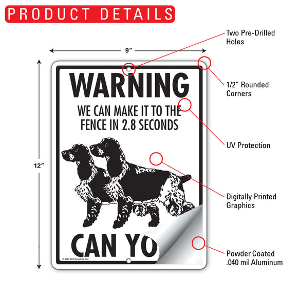 English Cocker Spaniel! Make It To Fence or Door Signs (9" x 12")