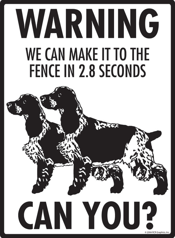 English Cocker Spaniel! Make It To Fence or Door Signs (9" x 12")